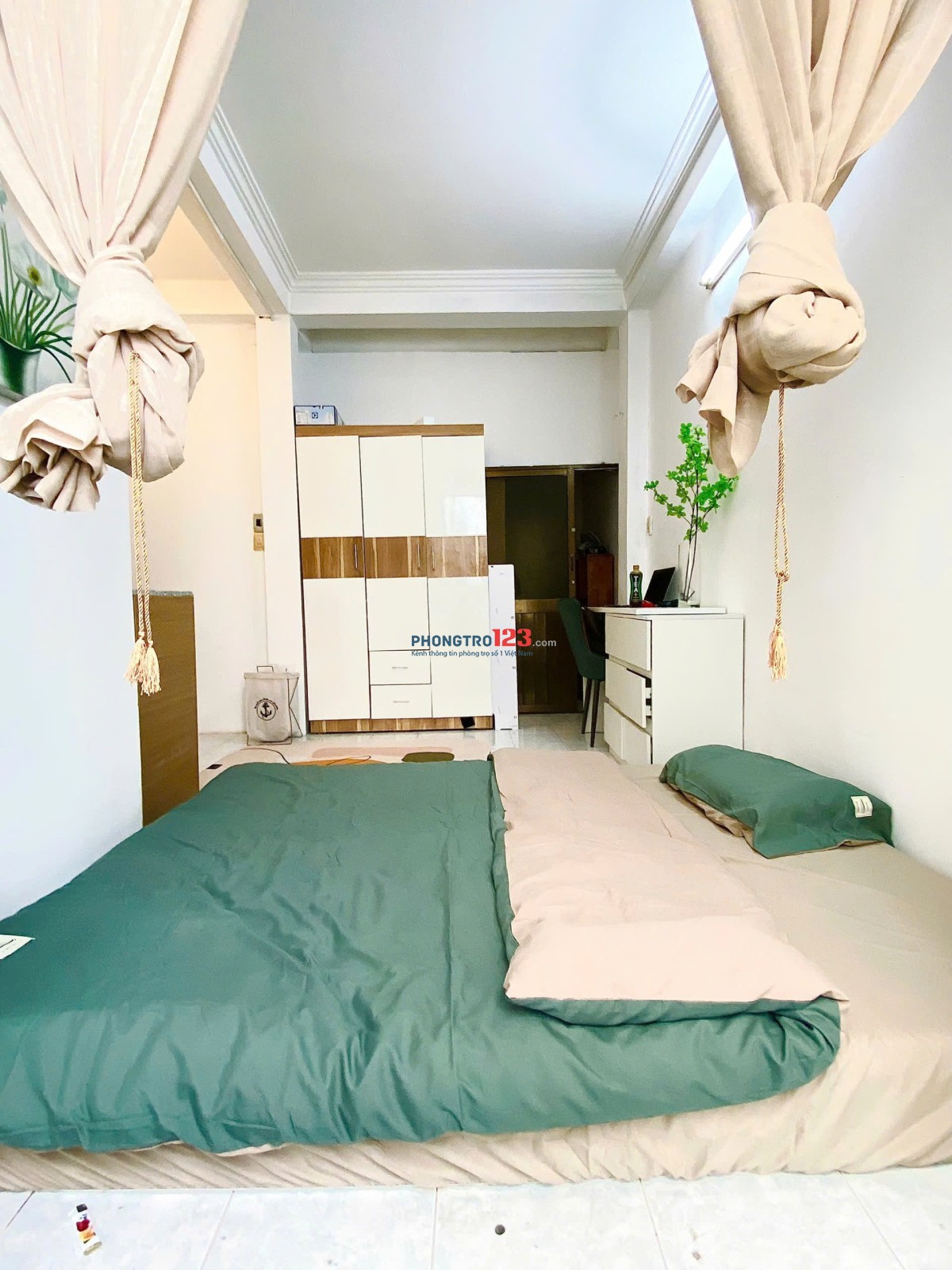 studio lầu 1- phong cách japandi- 30m2- bancol lớn- full nt- free 2 xe- giặt sấy hiện đại- 6tr/th