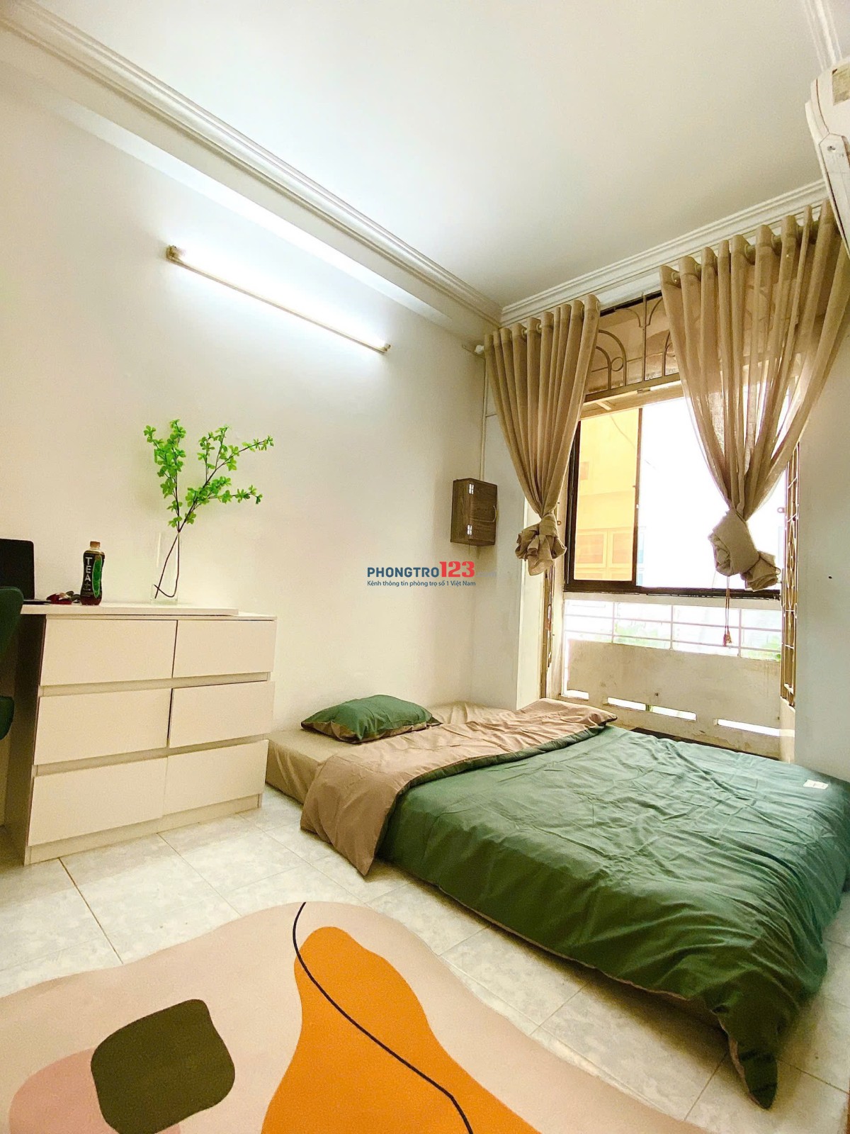 studio lầu 1- phong cách japandi- 30m2- bancol lớn- full nt- free 2 xe- giặt sấy hiện đại- 6tr/th