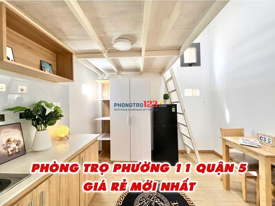 Cho thuê phòng trọ phường 11, Quận 5