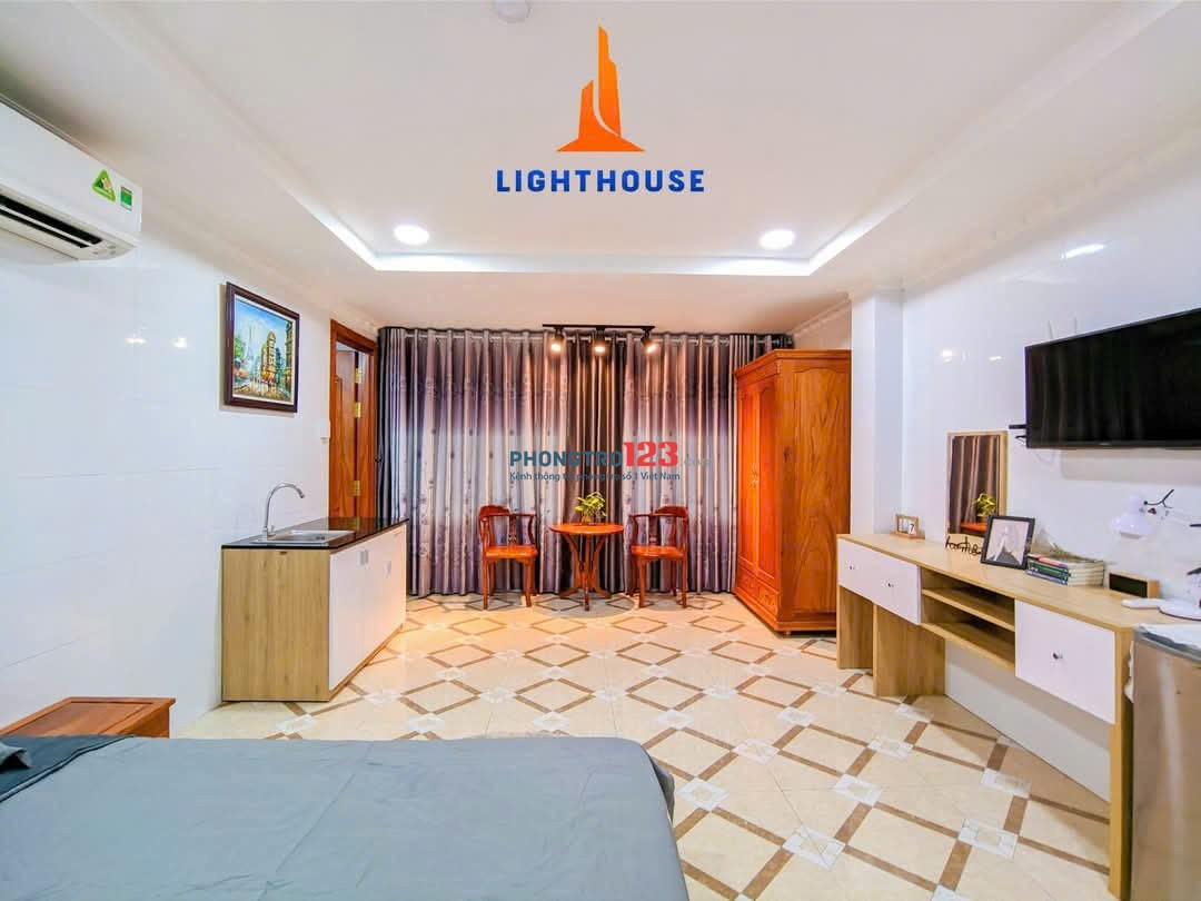 Cho thuê phòng studio cửa sổ lớn thoáng tại quận 10 nhà có thang máy 28m2