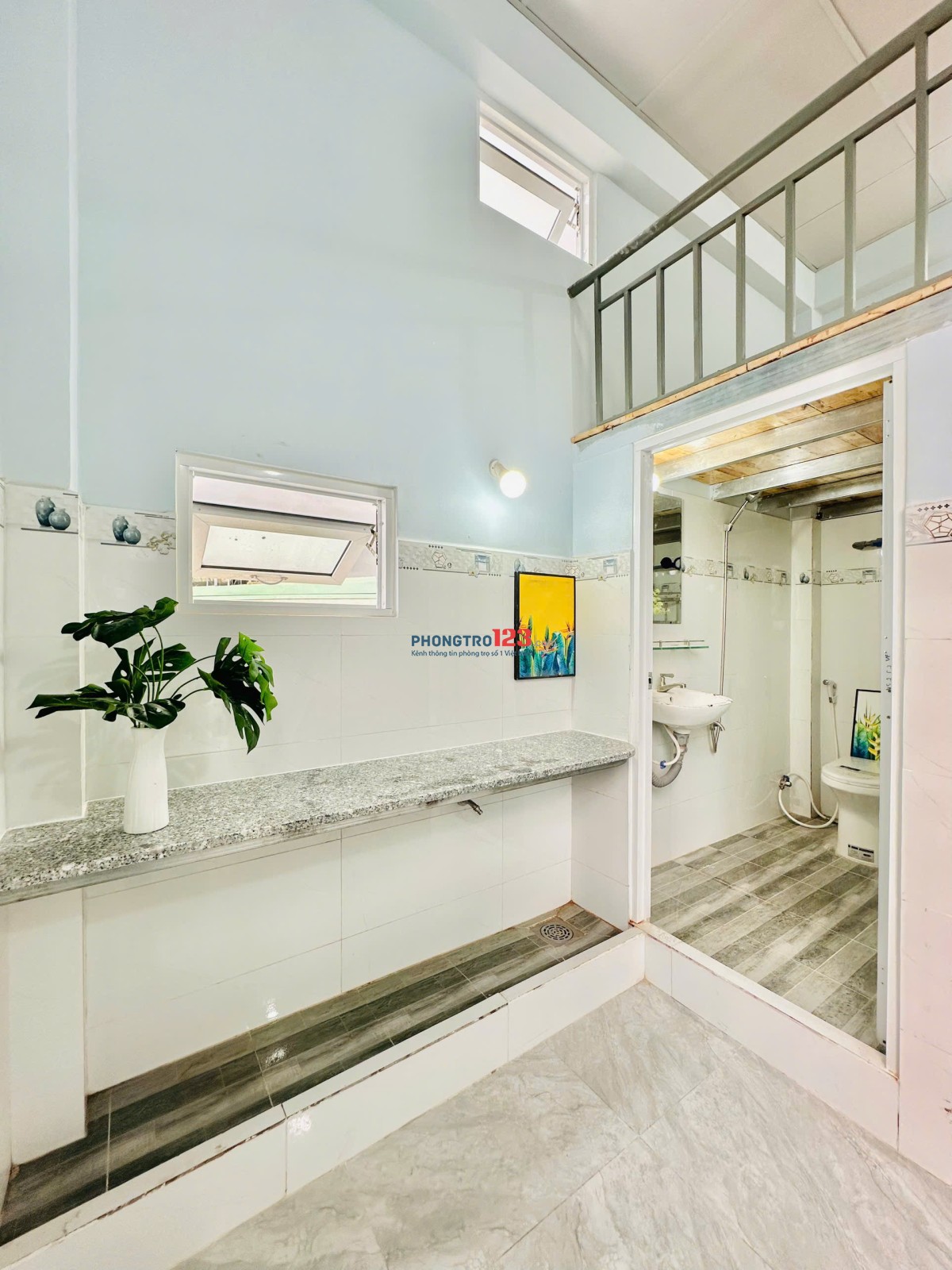 Cho thuê phòng trọ mới xây 100% banconl cửa sổ trời thoáng mát có máy lạnh
