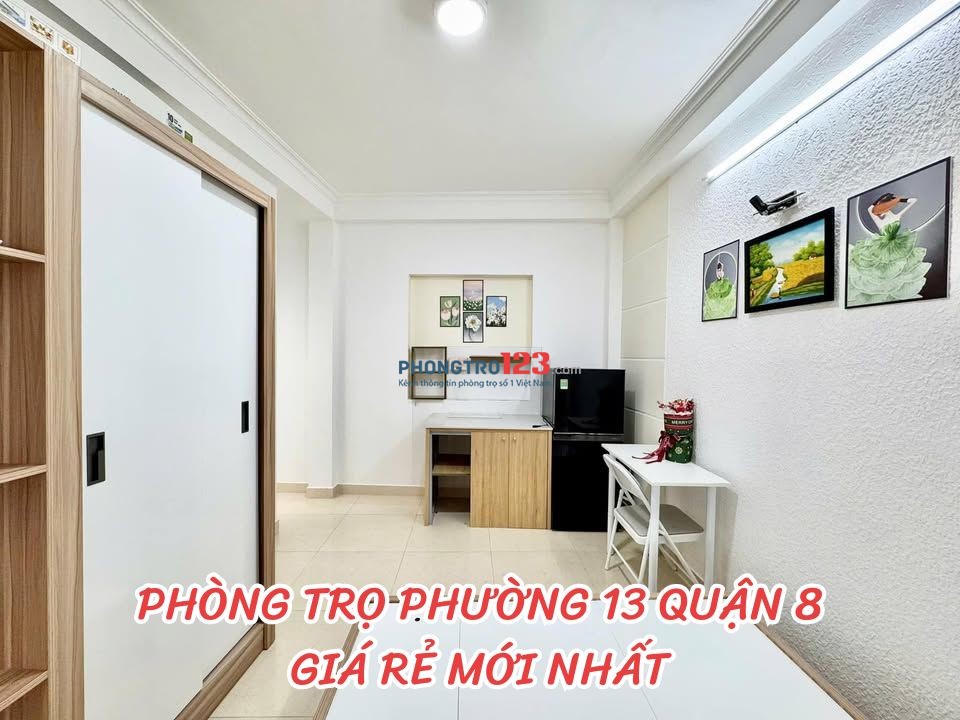 Cho thuê phòng trọ phường 13, Quận 8