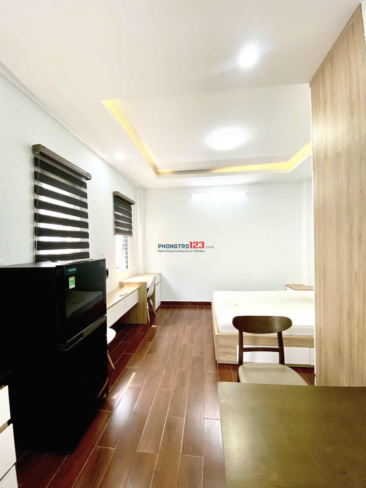 Phòng full nội thất rộng thoáng ngay Bà Lê Chân - Hai Bà Trưng - Trần Quang Khải chợ Tân Định Quận 1