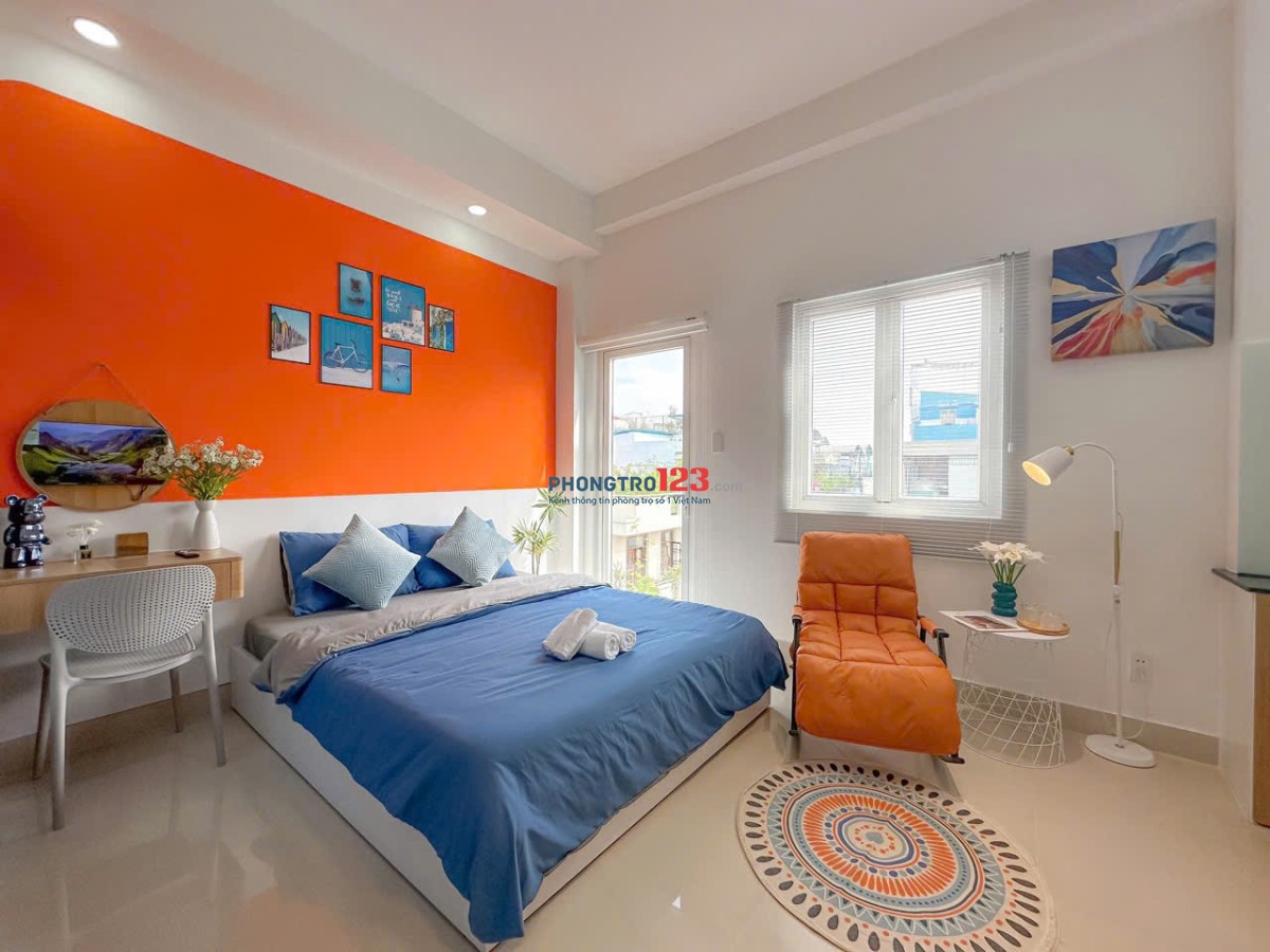 Căn hộ dịch vụ studio full nội thất Q8 Cửa sổ lớn, thoáng