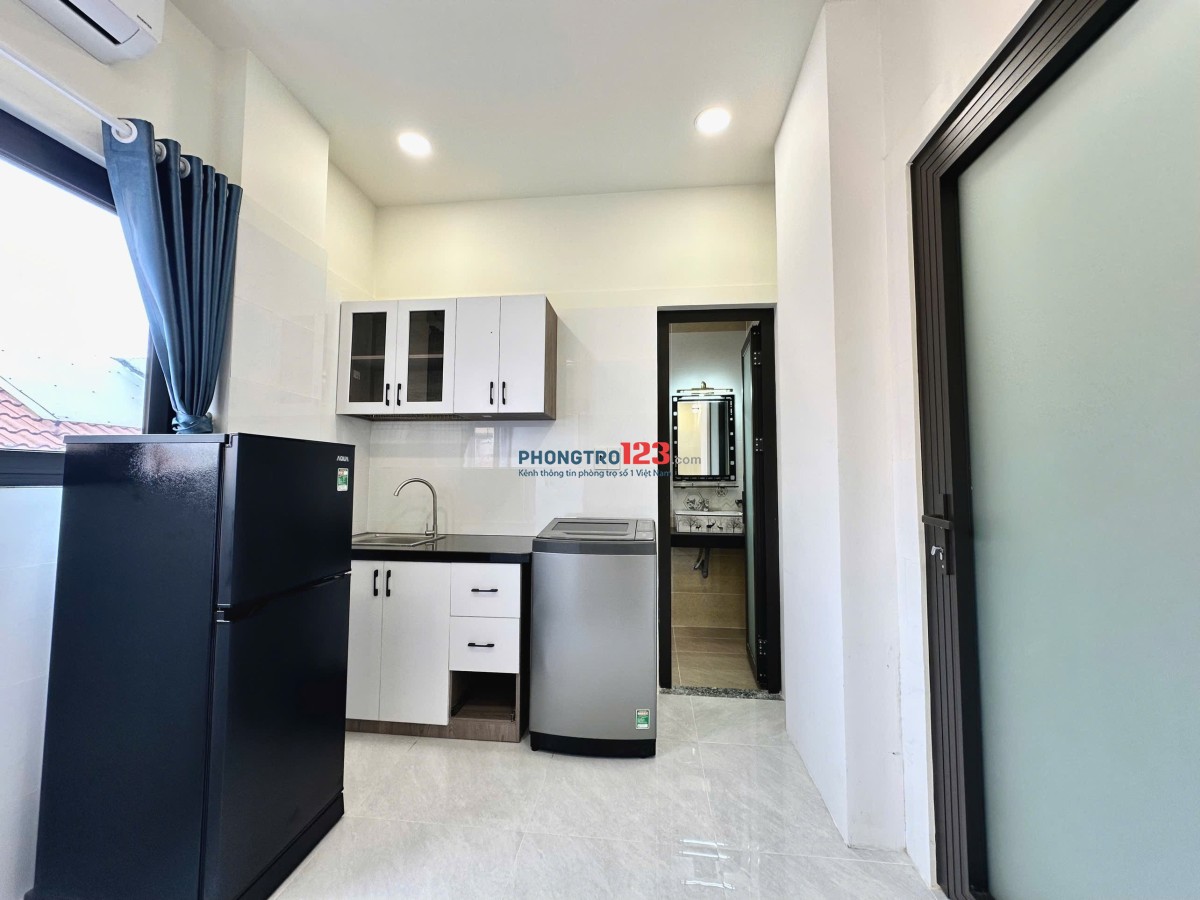 Cho Thuê Căn Hộ Studio cửa sổ trời - full nội thất - gần Ngã tư hàng xanh, Học viện cán bộ