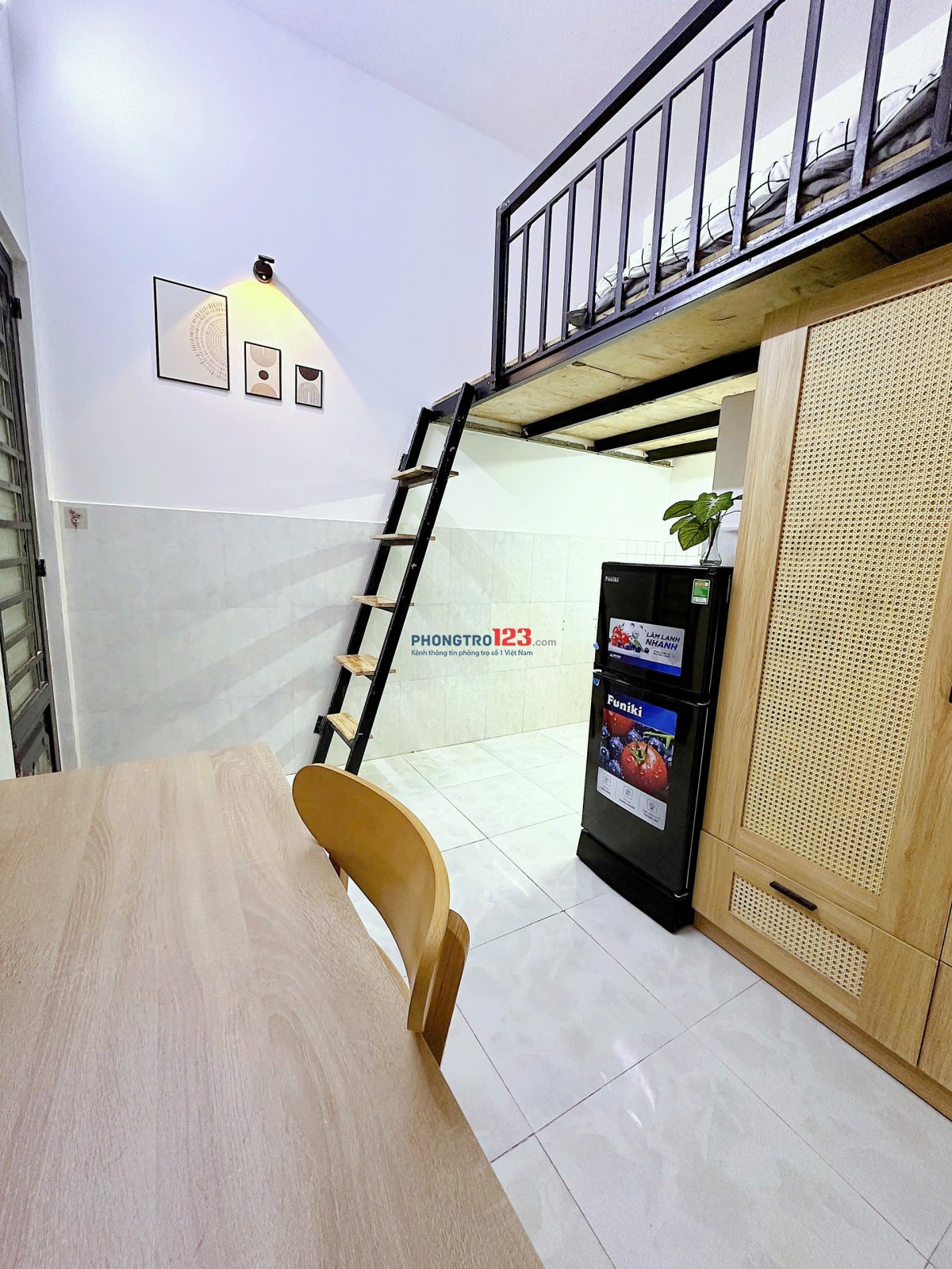 Cho thuê phòng trọ có gác đường Phan Huy Ích phường 15 tân bình không chung chủ