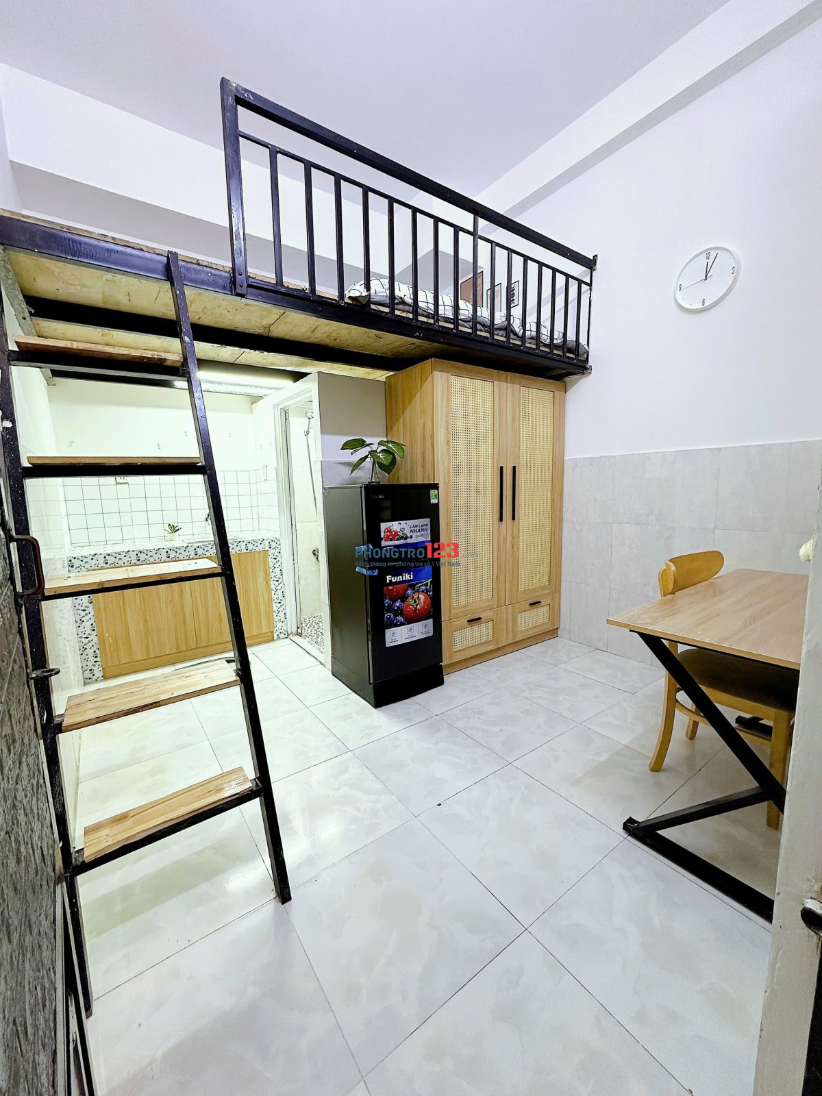 Cho thuê phòng trọ có gác đường Phan Huy Ích phường 15 tân bình không chung chủ