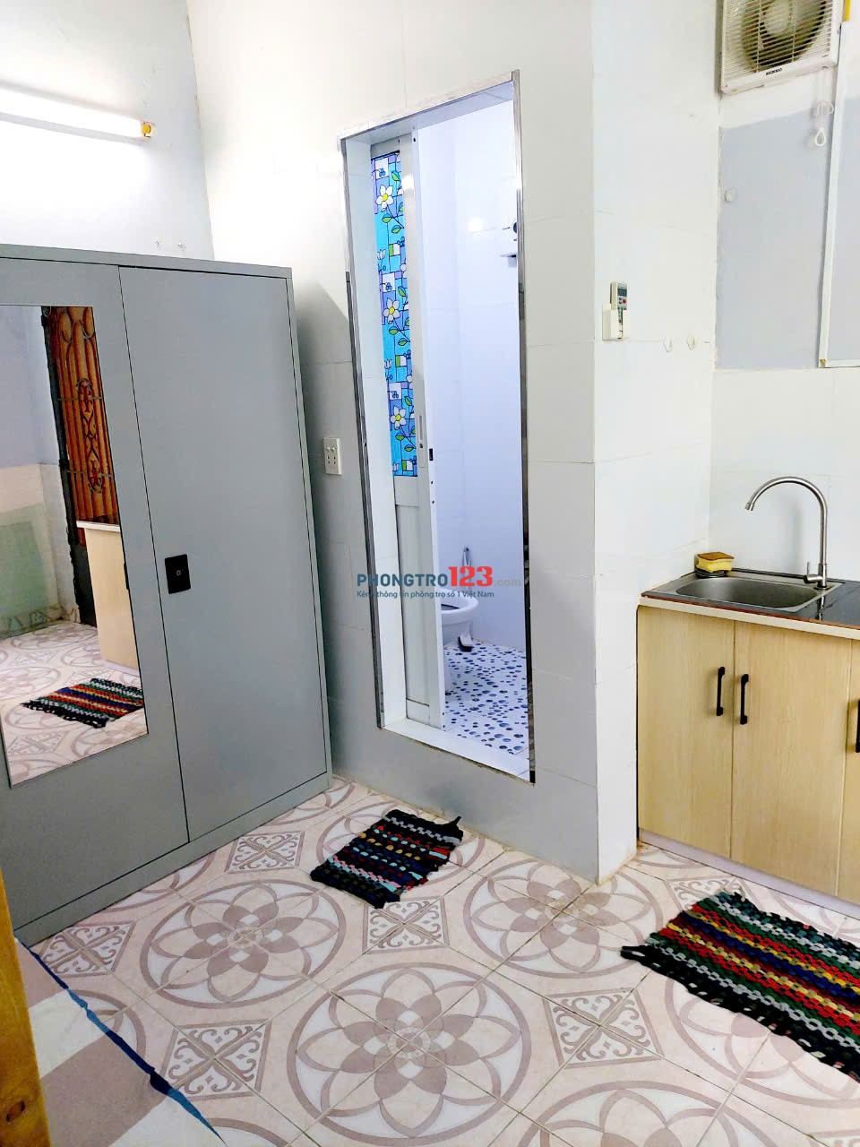 Phòng trọ sinh viên 75-12 Nguyễn Văn Cừ Quận 5 có máy lanh, PHÒNG 2 -STUDIO MINI