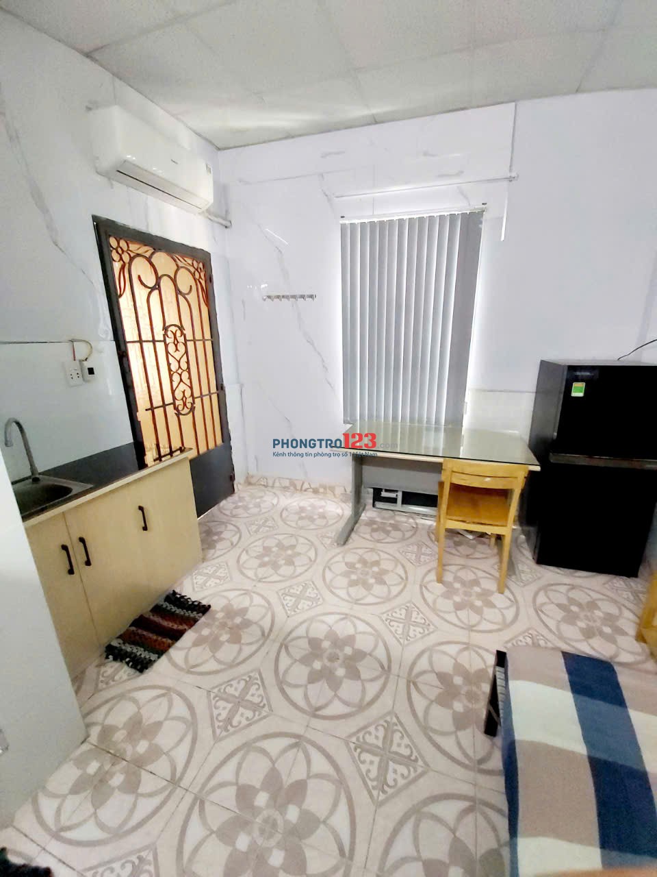 Phòng trọ sinh viên 75-12 Nguyễn Văn Cừ Quận 5 có máy lanh, PHÒNG 2 -STUDIO MINI
