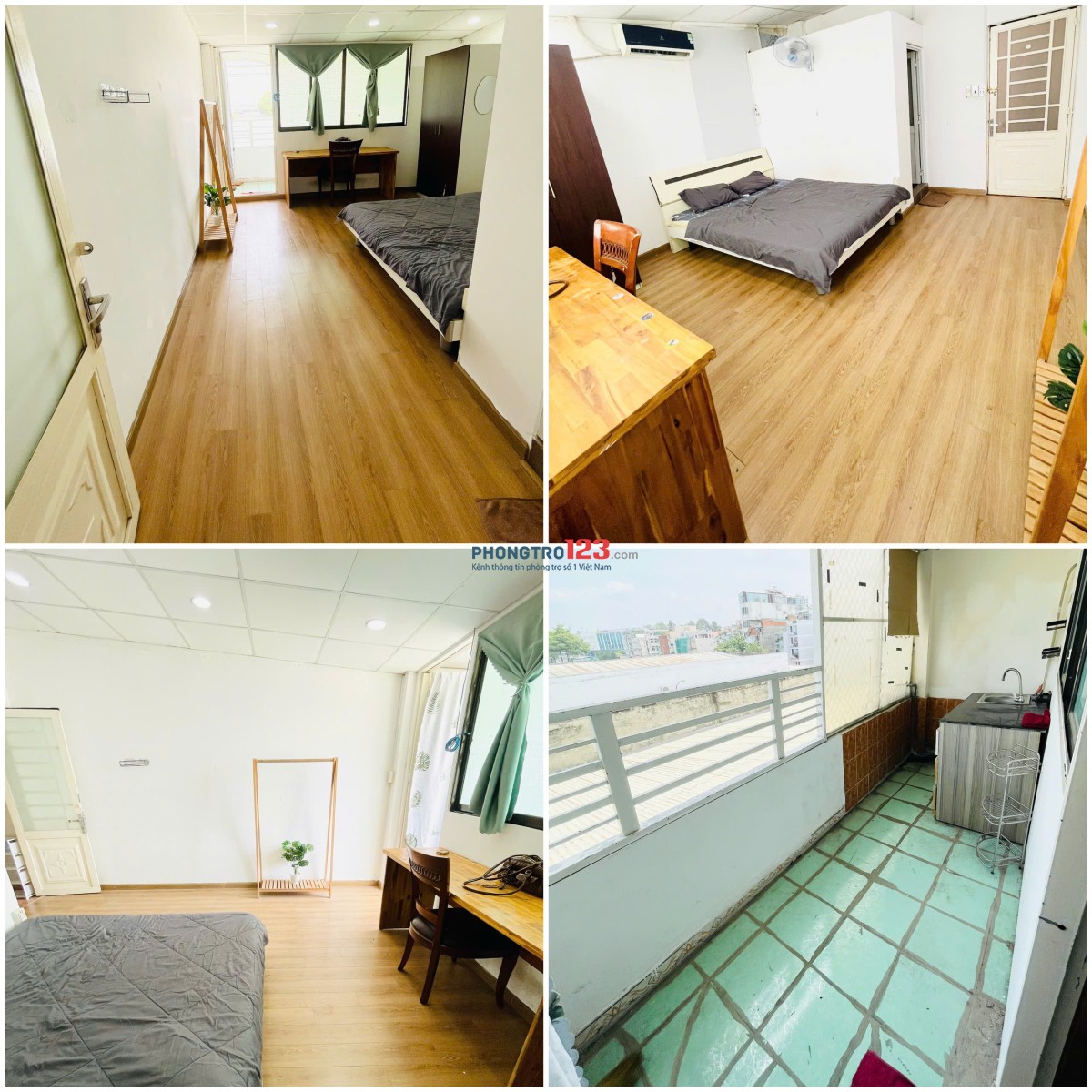 CHDV đường Giải Phóng P4 Tân Bình phòng ngủ tách bếp, ban công 4,3tr