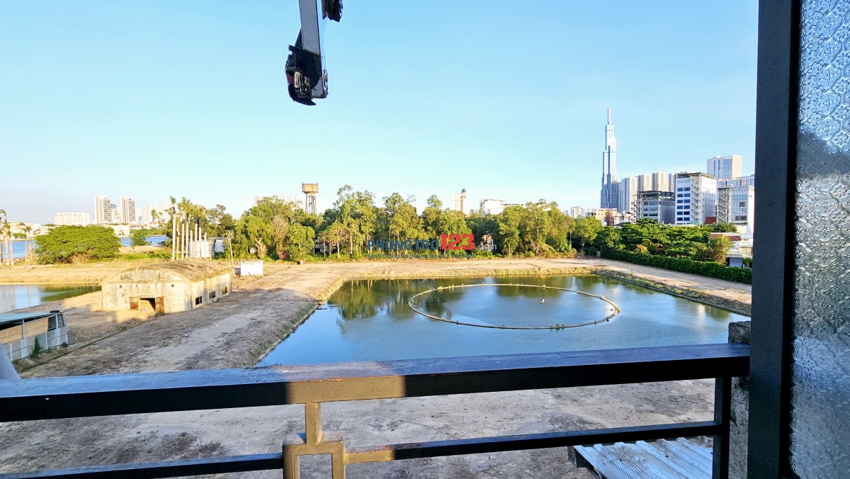 Căn hộ mini 1 PK+1PN full nội thất, view Landmark 81, cây xanh, gió thổi ầm ầm !!!