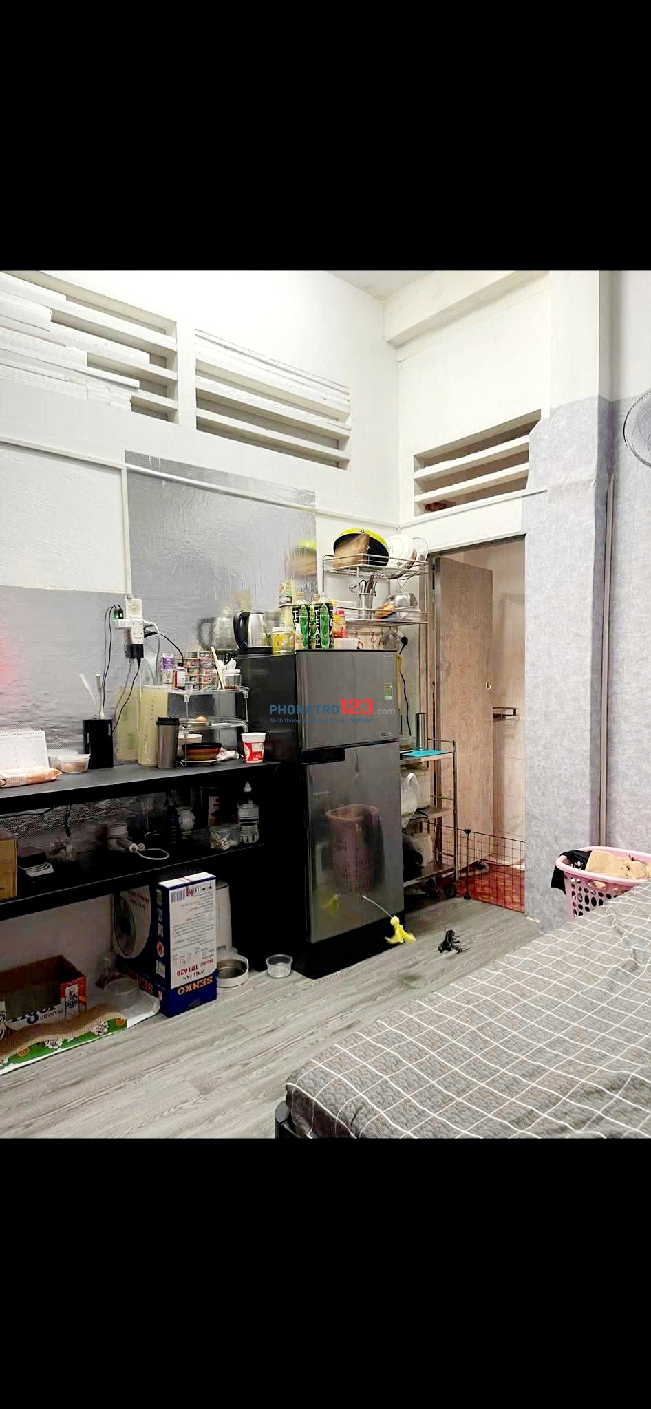 Cho Thuê Phòng Q3.rộng rãi thoải mái.nội thất cơ bản.cửa sổ ban công.tolet riêng.3tr2