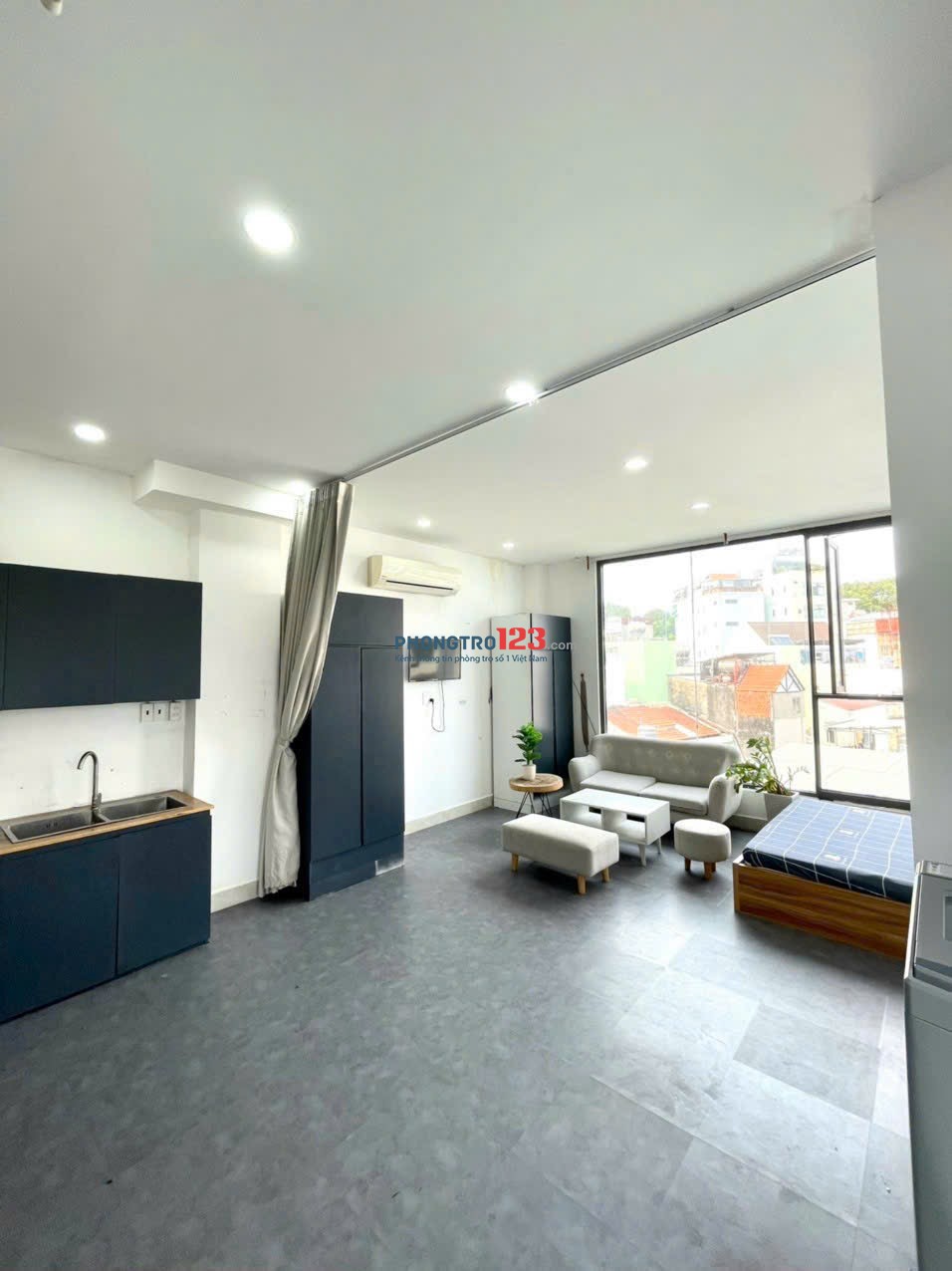 STUDIO CỬA SỔ TRỜI 50M2 FULL NỘI THẤT GẦN CẦU VƯỢT LĂNG CHA CẢ - QUẬN TÂN BÌNH