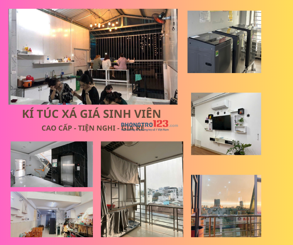 KÍ TÚC XÁ - GIÁ RẺ - ĐẦY ĐỦ TIỆN NGHI - QUẬN 10 - THÁNG 6 GIẢM THÊM 300K