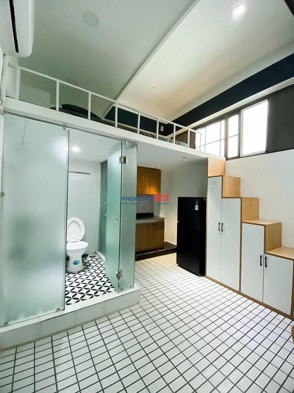 Phòng 20m2 - 4,3tr, gác lửng, full nội thất, cửa sổ, kệ bếp, ngay CV Gia ĐỊnh, sát Sân Bay TSN