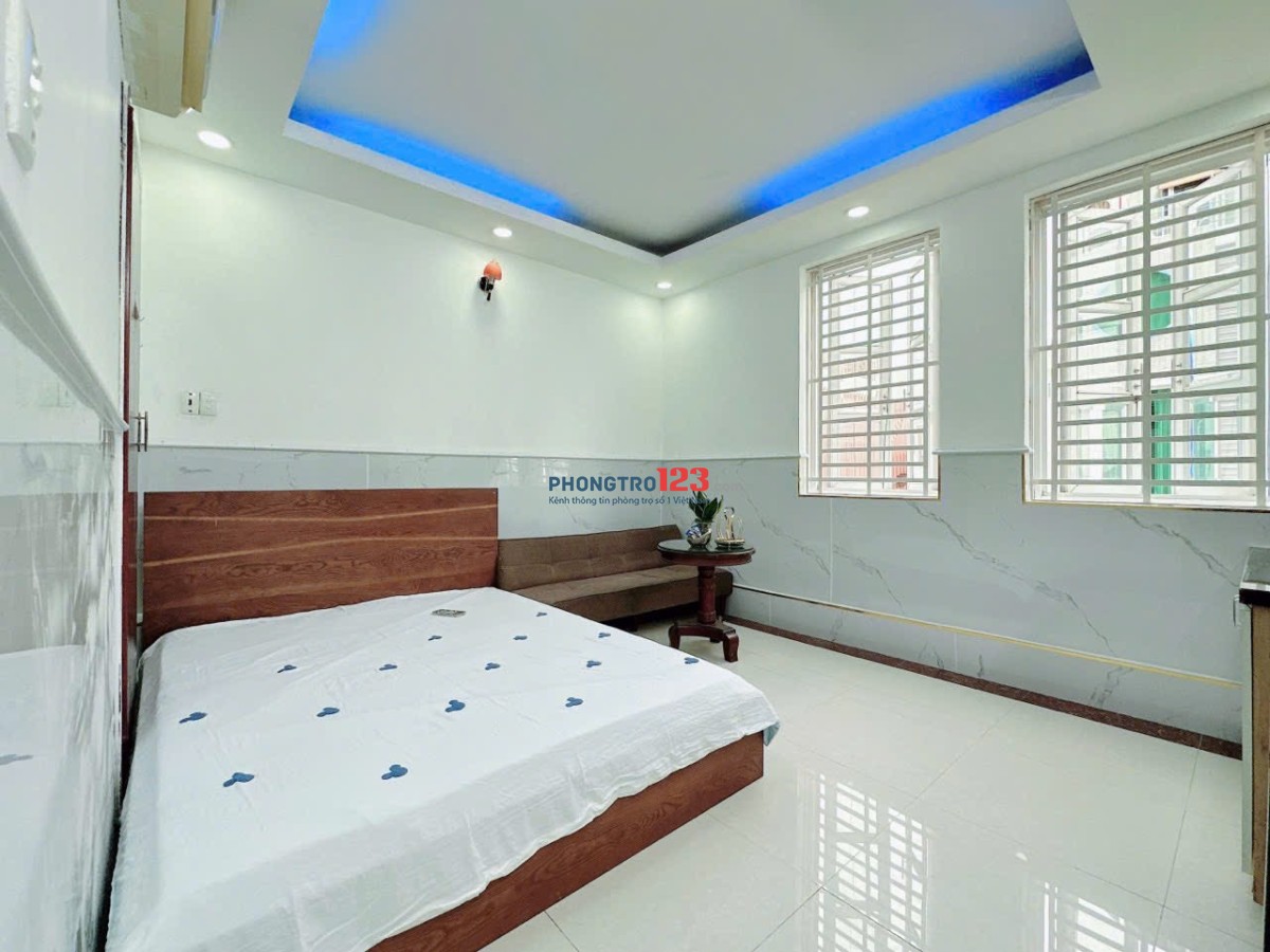 Phòng trọ full nội thất cửa sổ thang máy gần Nguyễn Cửu Vân,Đại học hutech,Hồng Bàng, UEF giap Q1 Q3