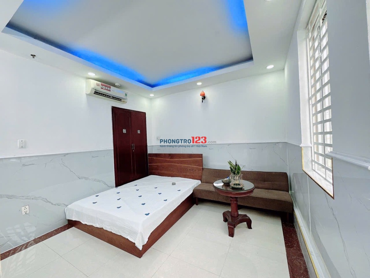 Phòng trọ full nội thất cửa sổ thang máy gần Nguyễn Cửu Vân,Đại học hutech,Hồng Bàng, UEF giap Q1 Q3