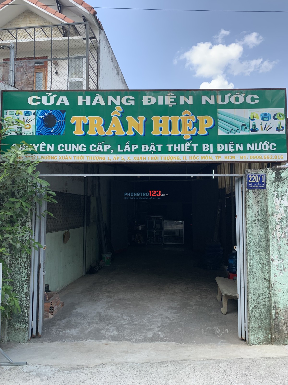 Cho thuê mặt bằng phòng trọ 4x20m