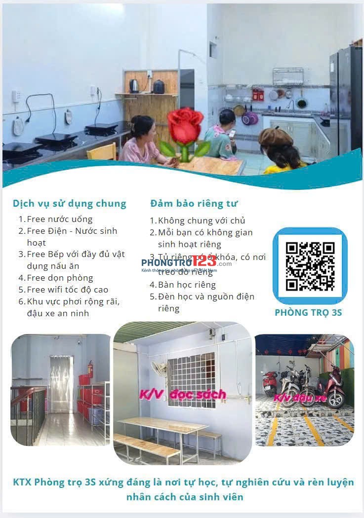 Cho thuê ký túc xá - giờ giấc tự do