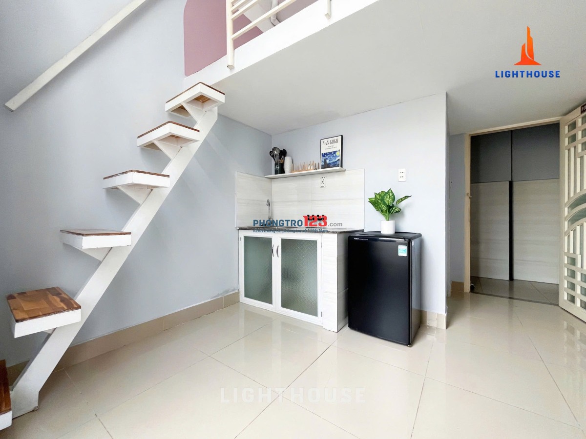 Phòng Cho Thuê Bình Thạnh Có Gác_Nhà Thang Máy_Hầm xe_Bảo Vệ_Full Nội Thất