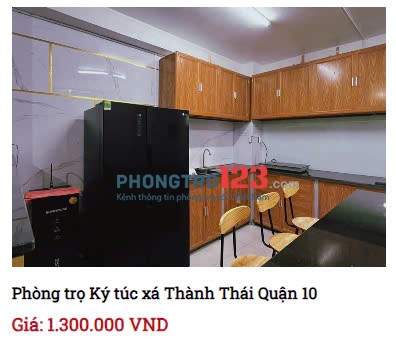 PHÒNG TRỌ – KÝ TÚC XÁ GIÁ RẺ FULL TIỆN NGHI CHỈ TỪ 950K/THÁNG – Ở NGAY TRUNG TÂM CÁC QUẬN HOT NHẤT