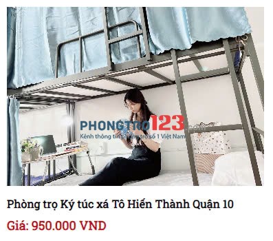 PHÒNG TRỌ – KÝ TÚC XÁ GIÁ RẺ FULL TIỆN NGHI CHỈ TỪ 950K/THÁNG – Ở NGAY TRUNG TÂM CÁC QUẬN HOT NHẤT