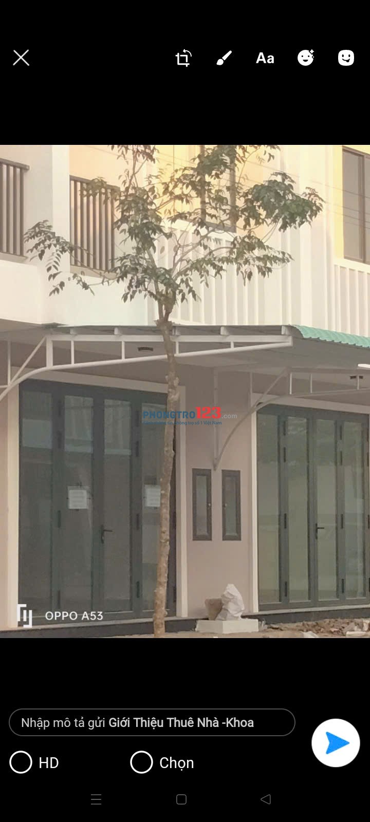 Nhà cho thuê 1 trệt 1 lầu, 2P ngũ, 3 Toilet ngay Khu đô thị Tây Bắc