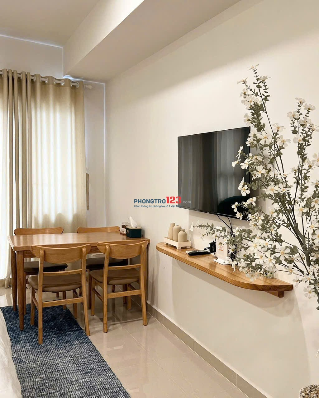 Chung cư Richmond, Nguyễn Xí, BT: 50m2, 1p ngủ, full nt 10tr