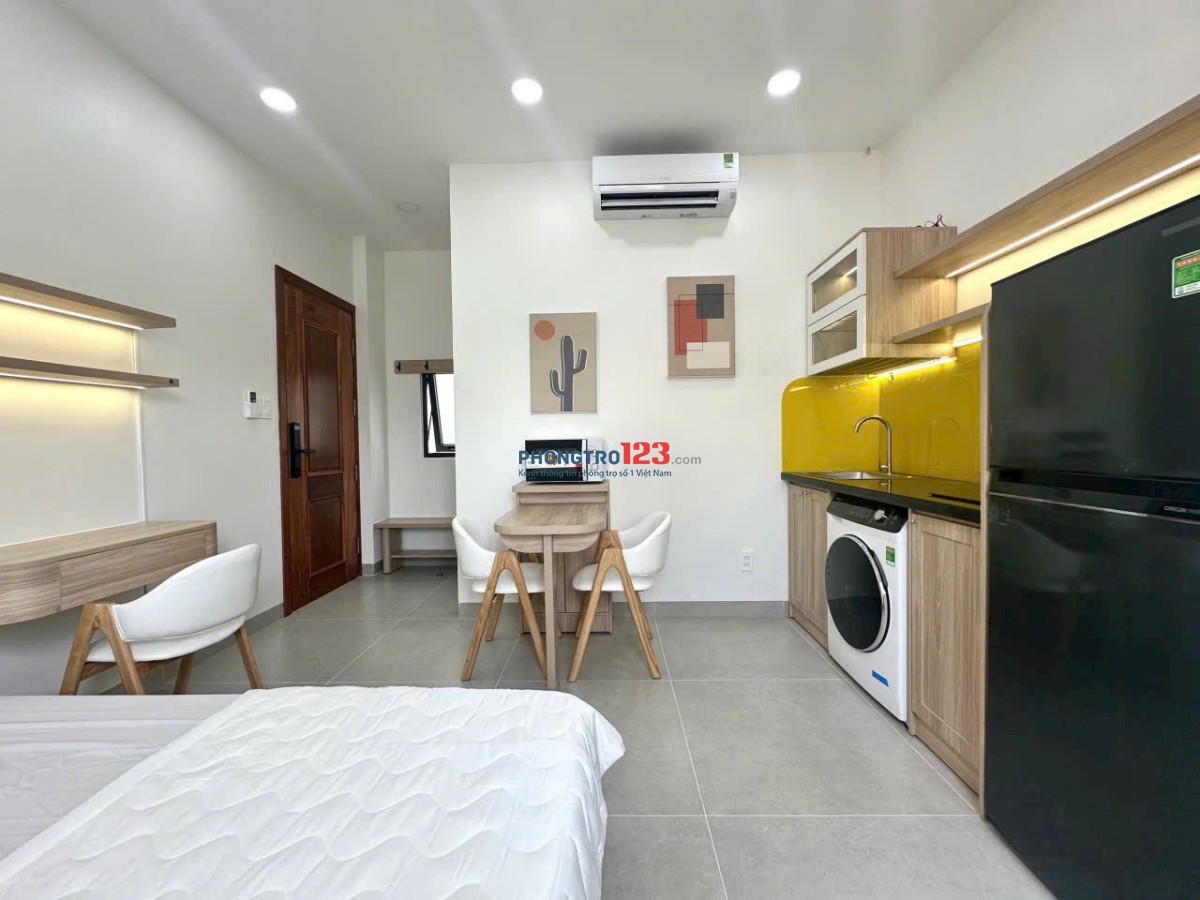 Cho thuê phòng 38m2 mới 100% máy giặt riêng, cửa sổ trời - Bình Thạnh gần quận 1, quận 2, quận 3