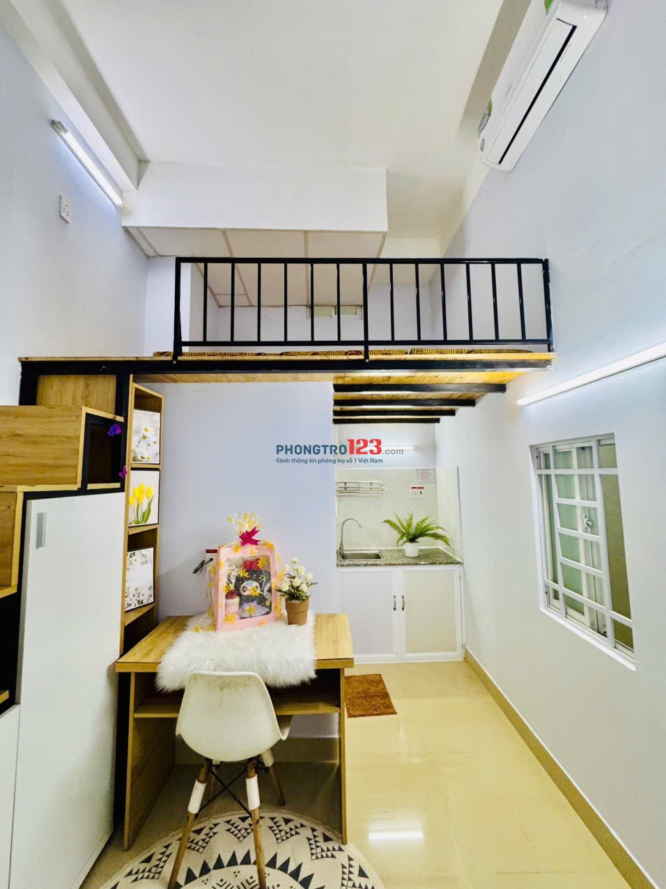 CĂN HỘ CÓ GÁC FULL NỘI THẤT - MỚI TINH - GẦN ETOWN CỘNG HOÀ
