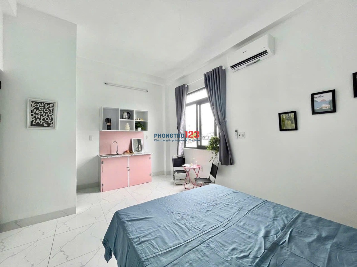 Phòng Studio cho thuê đầy đủ tiện nghi, cửa sổ thoáng đường số 3 Tân kiểng Quận 7