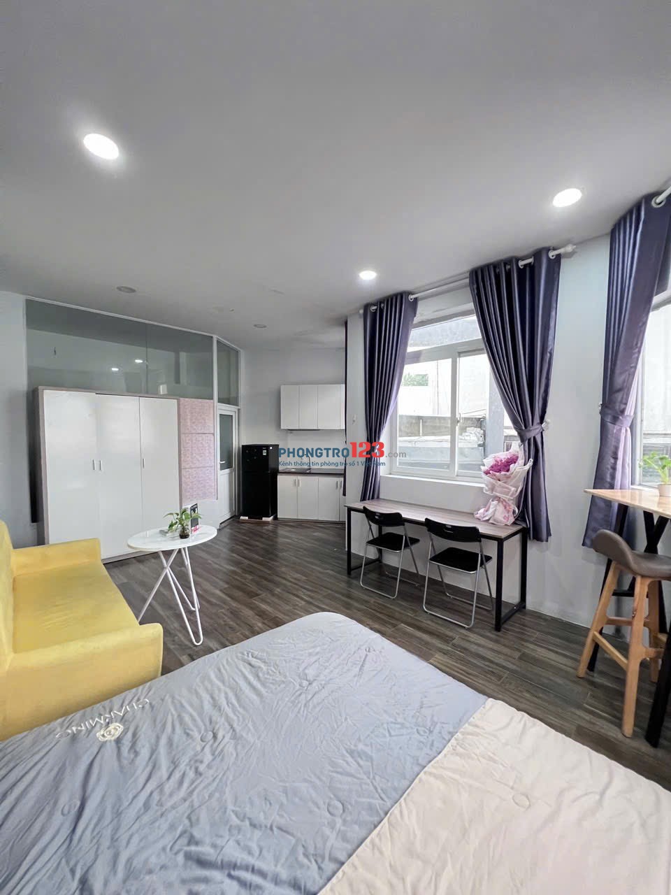 Cho thuê căn hộ 30m2 Nguyễn ngọc phương Bình thạnh Full nội thất , cửa sổ lớn đón nắng