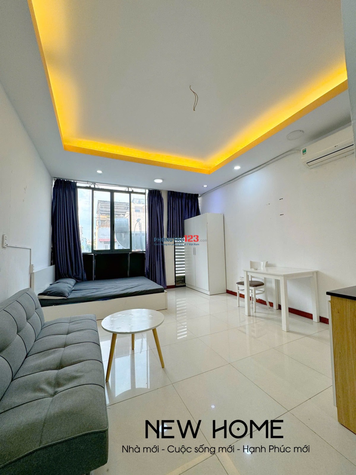 Cho thuê studio 35m2 đầy đủ nội thất cao cấp, cửa sổ lớn tại Phùng Văn Cung, Phú Nhuận gần quận 1