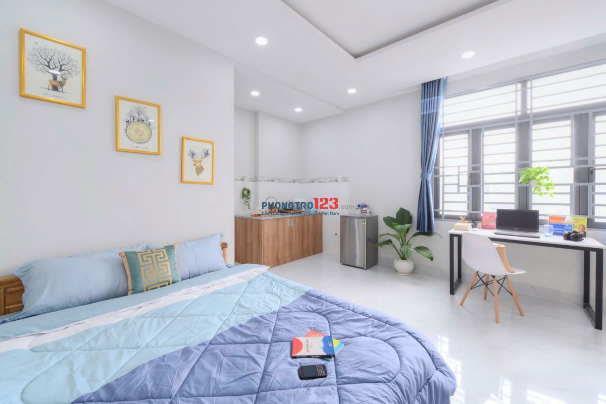 Phòng trọ 25m2 full nội thất Bình Thạnh giáp Q1, Q3, Phú Nhuận gần chợ Bà Chiểu ngay Phan Bội Châu