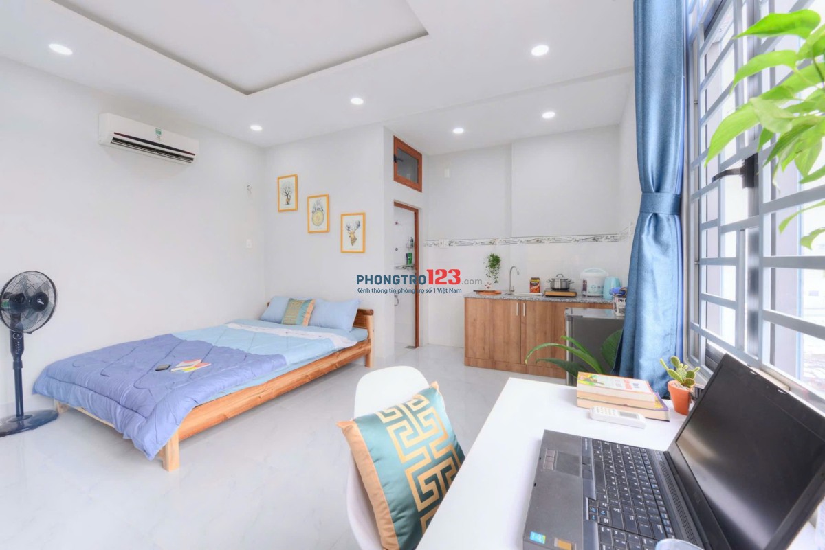 Phòng trọ 25m2 full nội thất Bình Thạnh giáp Q1, Q3, Phú Nhuận gần chợ Bà Chiểu ngay Phan Bội Châu