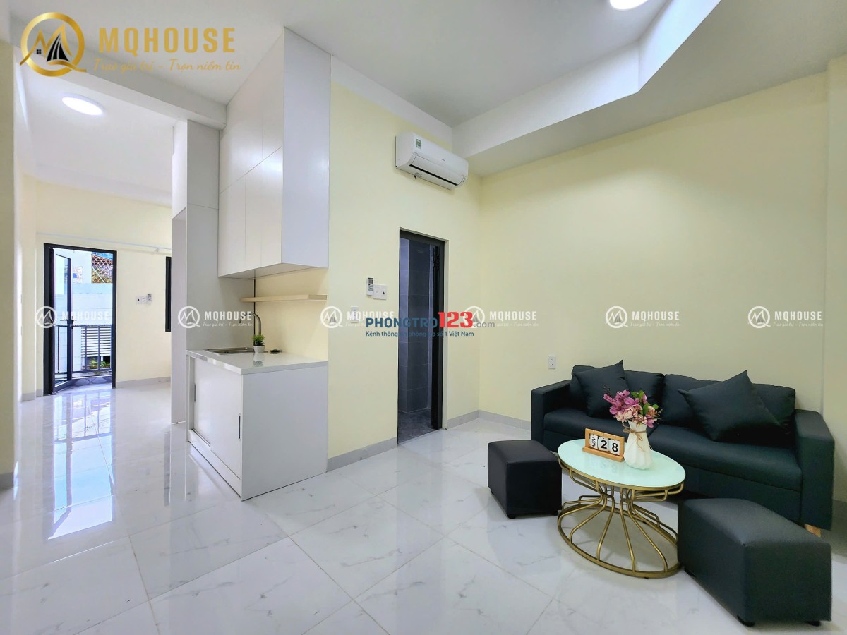 CHO THUÊ CHDV 1PN BAN CÔNG 45M2 NHÀ MỚI GẦN ETOWN CỘNG HÒA - GA T3 MỚI