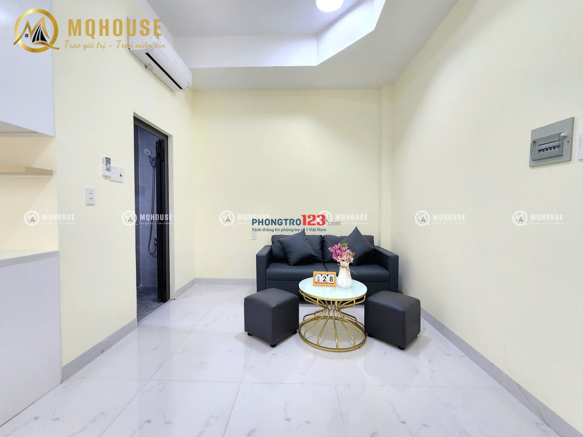 CHO THUÊ CHDV 1PN BAN CÔNG 45M2 NHÀ MỚI GẦN ETOWN CỘNG HÒA - GA T3 MỚI