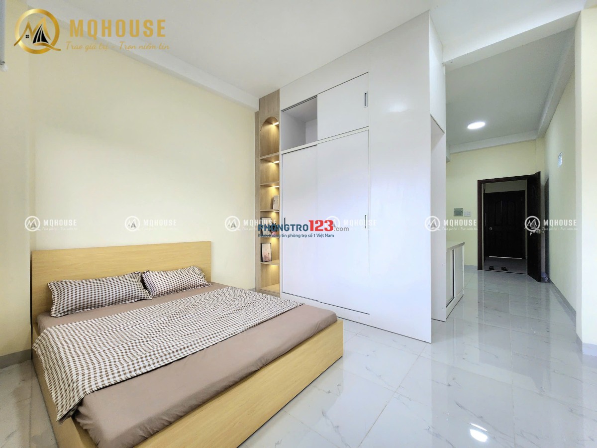 CHO THUÊ CHDV 1PN BAN CÔNG 45M2 NHÀ MỚI GẦN ETOWN CỘNG HÒA - GA T3 MỚI
