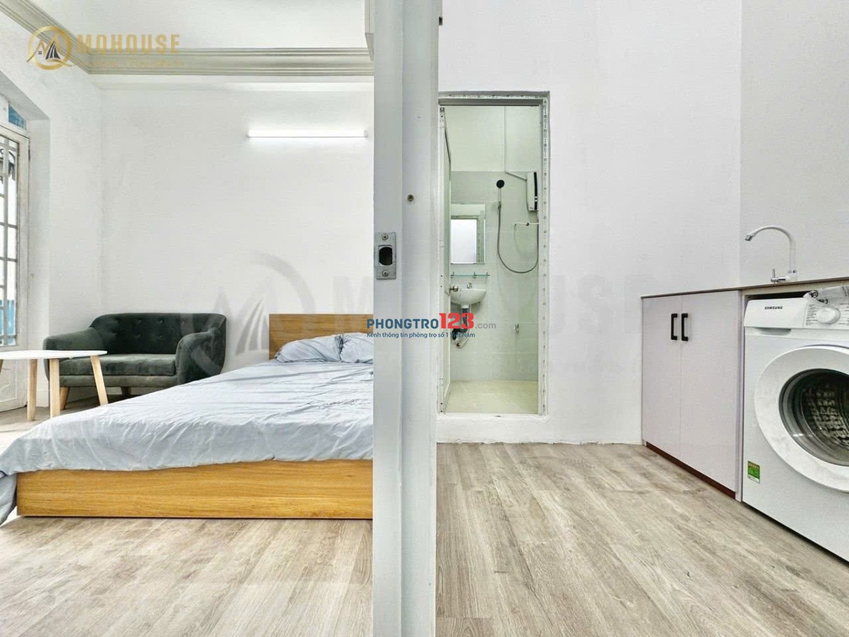 1PHÒNG NGỦ 30M2 BAN CÔNG TO KẾ BÊN CHỢ BÀ CHIỂU - CÓ MÁY LỌC NƯỚC MIỄN PHÍ VÀ MÁY GIẶT RIÊNG