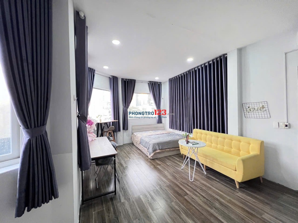 Cho thuê phòng full nội thất, cửa sổ trời, thang máy, khu vực an ninh ngay Điện Biên Phủ, Bình Thạnh