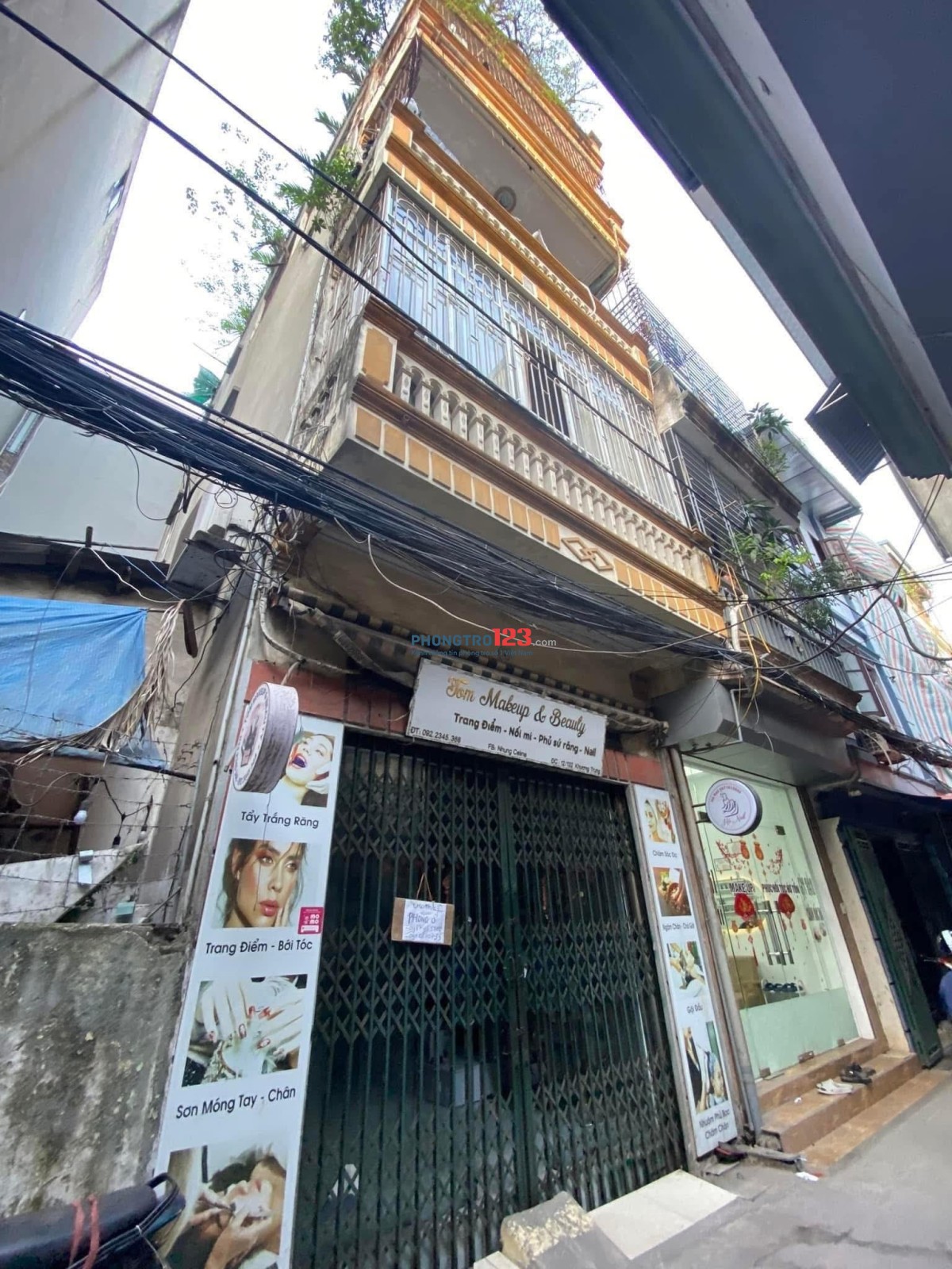 Cho thuê phòng nhà 4 tầng ngõ Phố Khương Trung ( gần trường tiểu học,THCS Nguyễn Trãi )