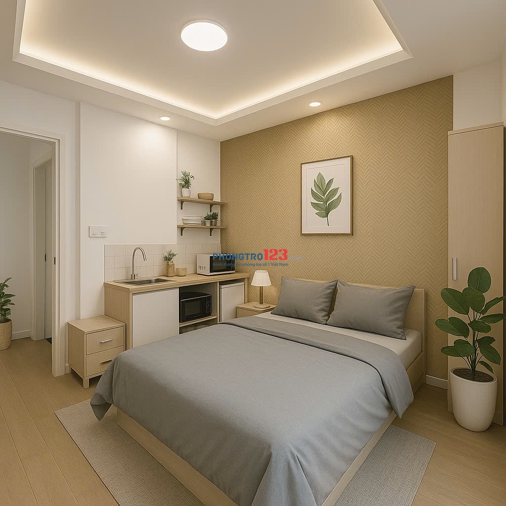 Cho thuê căn Hộ Studio ngay Lý Chính Thắng có ban công máy giặt riêng
