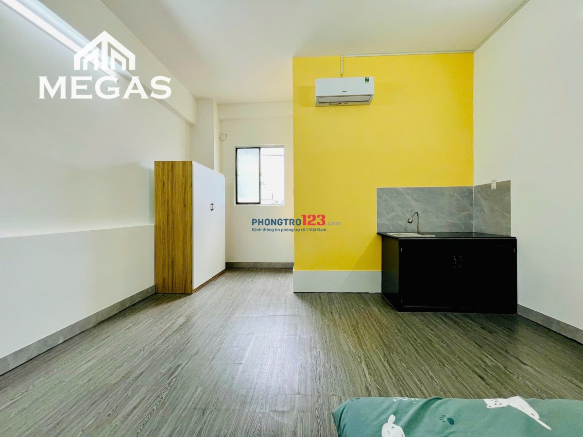 CHO THUÊ PHÒNG STUDIO CỬA SỔ TRỜI SẴN NỘI THẤT Y HÌNH - CÓ MÁY GIẶT NGAY TRUNG TÂM QUẬN BÌNH TÂN