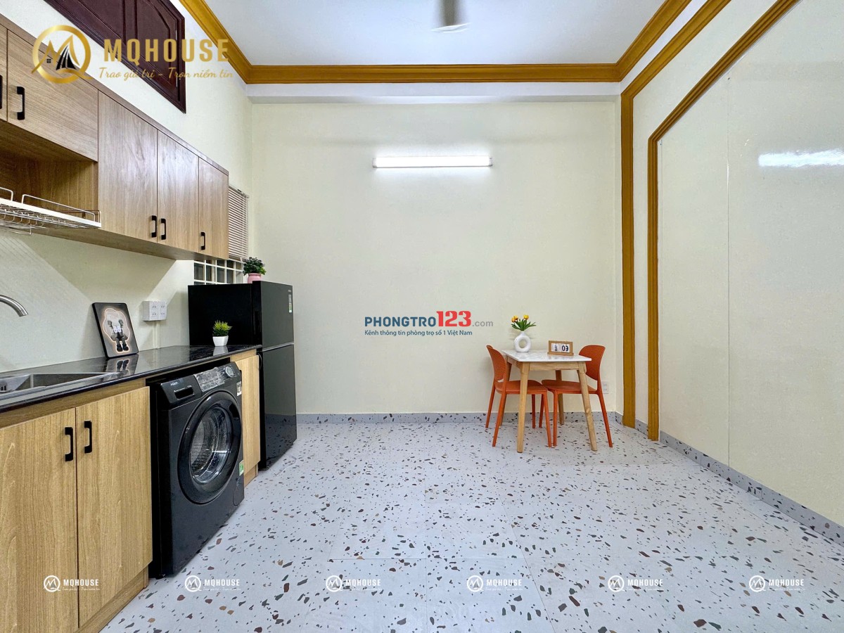 CHO THUÊ CHDV 1PN 1PK MỚI 100% FULL NỘI THẤT ĐẸP GẦN CẦU VƯỢT HHT - LOTTE MART CỘNG HÒA