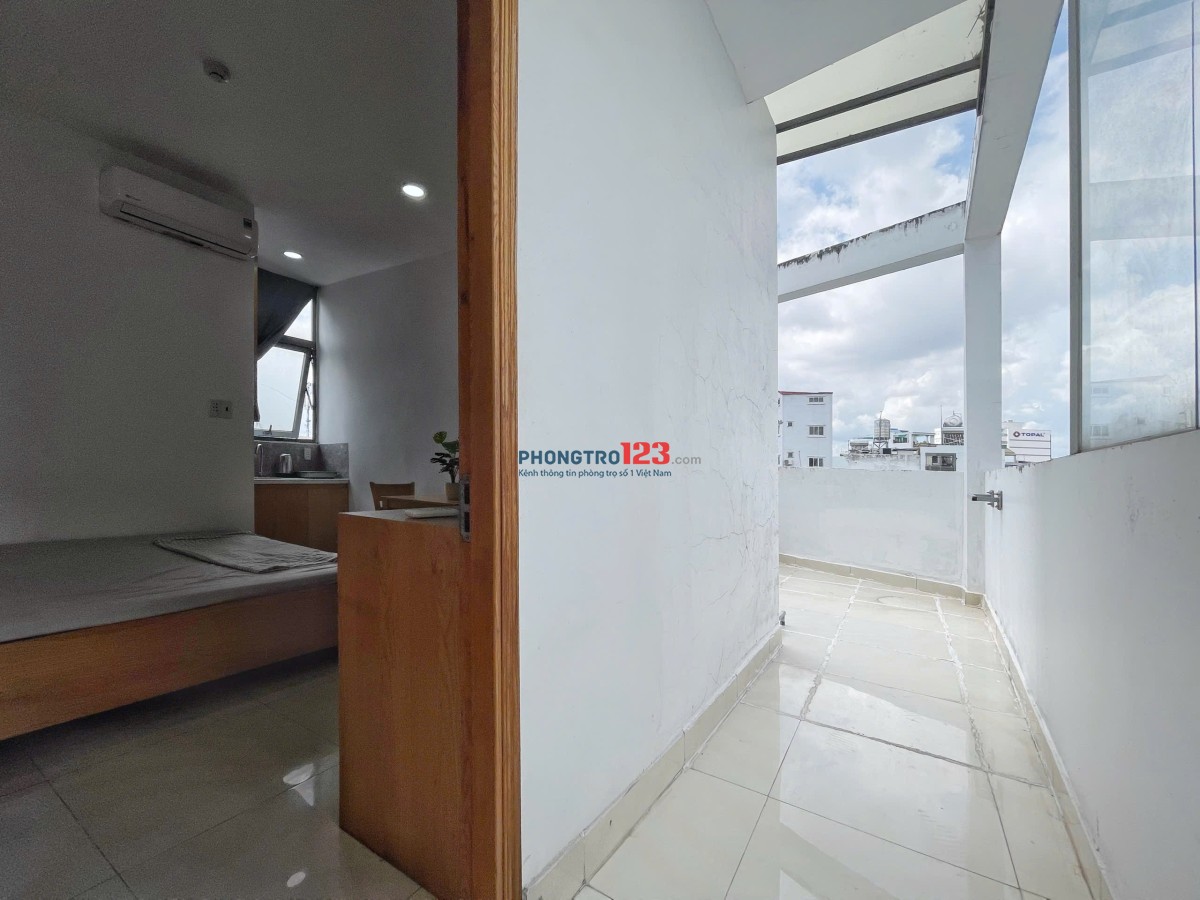 Cho thuê Studio có ban công, nội thất đầy đủ - Nơ Trang Long, Bình Thạnh gần ĐH Văn Lang CS2