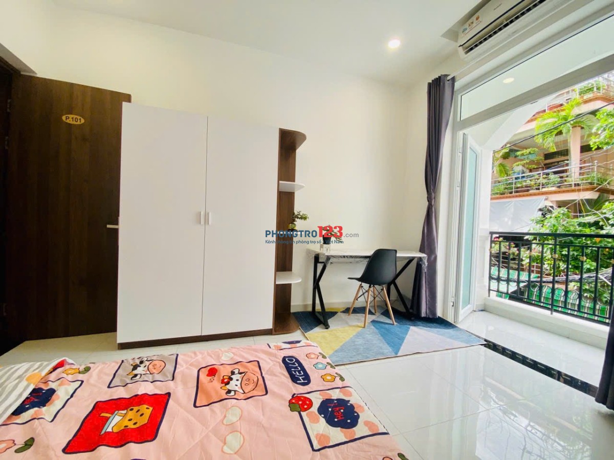 Căn hộ studio ban công - full nội thất ngay chợ Phạm Văn Hai quận Tân Bình