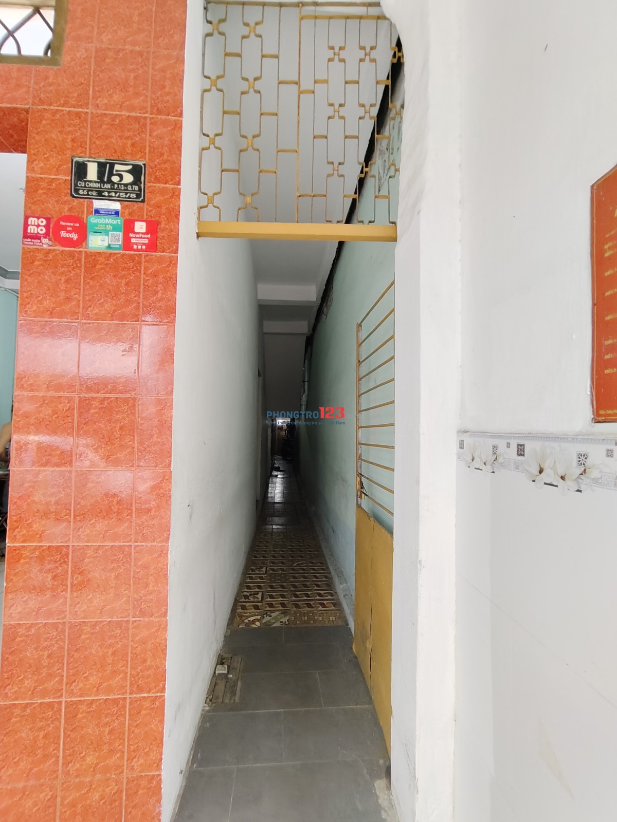 HOÀNG HOA THÁM-CỘNG HÒA: Có 1 phòng lầu 2 KHÔNG GÁC, CÓ WC RIÊNG, LỐI ĐI RIÊNG. CHÍNH CHỦ CHO THUÊ