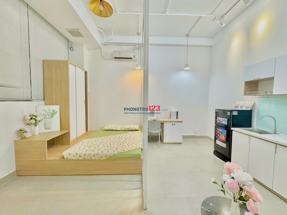 CĂN HỘ 1 PHÒNG TÁCH BẾP - ĐẦY ĐỦ NỘI THẤT - CỬA SỔ LỚN