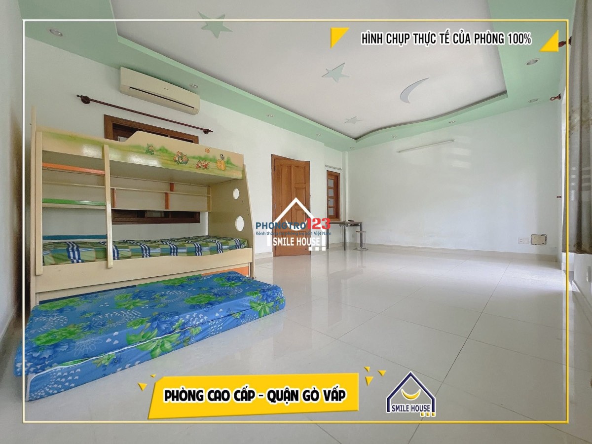 Cho thuê phòng rộng tới 60m2 không giới hạn người ở tại 116/50 Dương Quảng Hàm p5 Gò Vấp