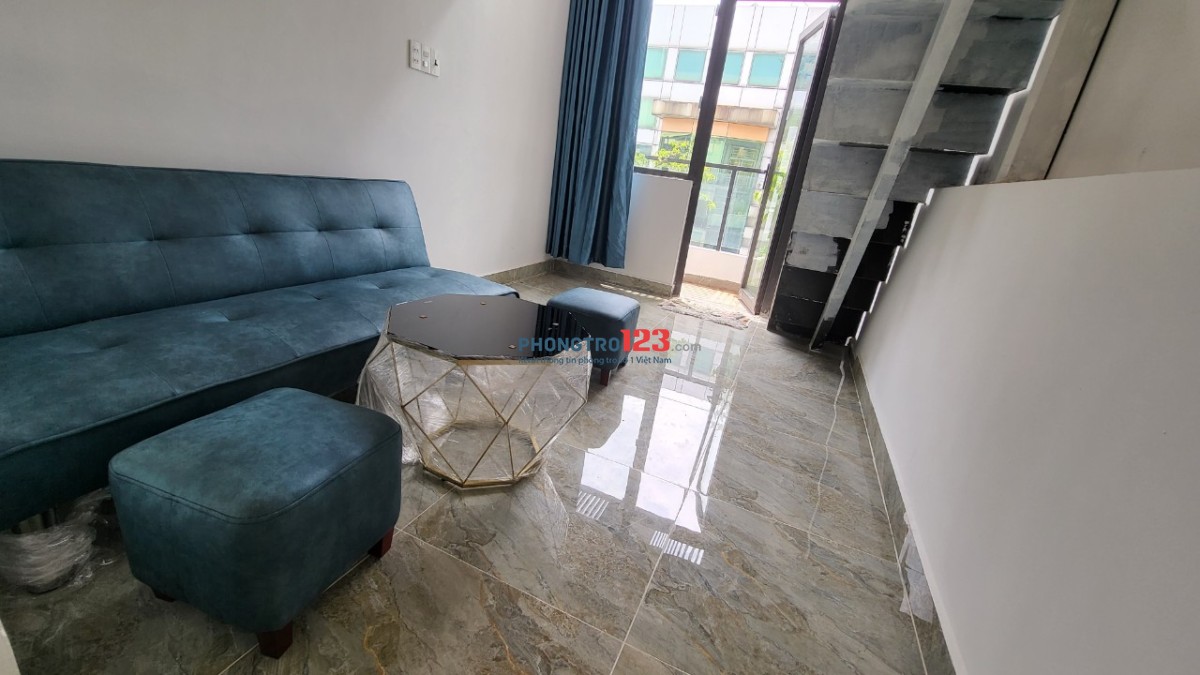 Cho thuê phòng 27m2, có bancon và gác lững